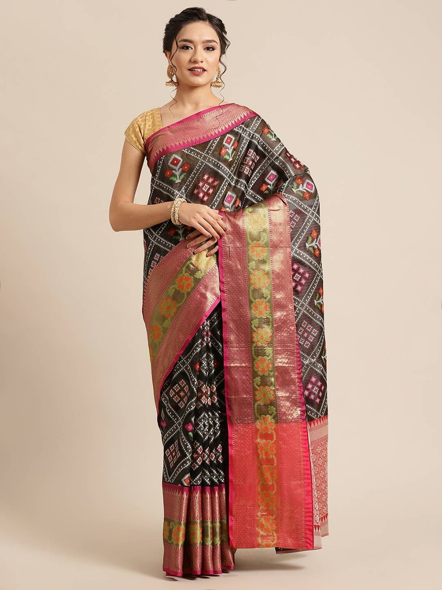 Banarasi Silk Works  Woven Saree with Blouse