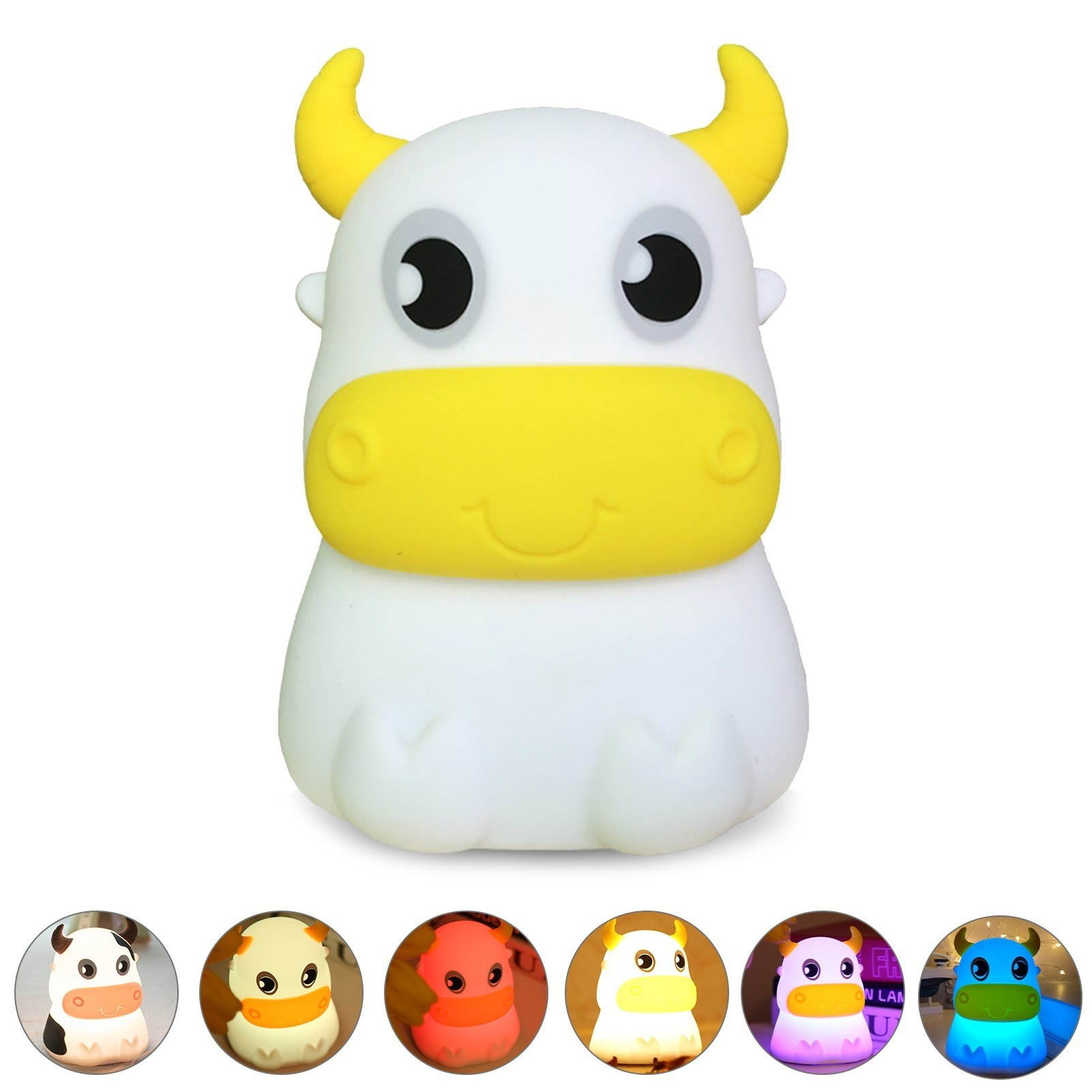 7-Color Touching Control Silicone Baby Nightlight Perfect Gift for Birthday Children&rsquo;s Day