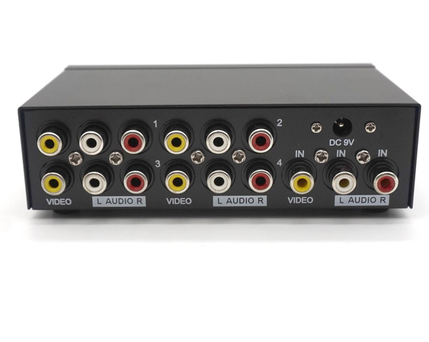 Plugadget 4 Port For AV Video Audio Splitter 1x4 One In Four Out RCA Splitter One For Four For AV Metal Shell