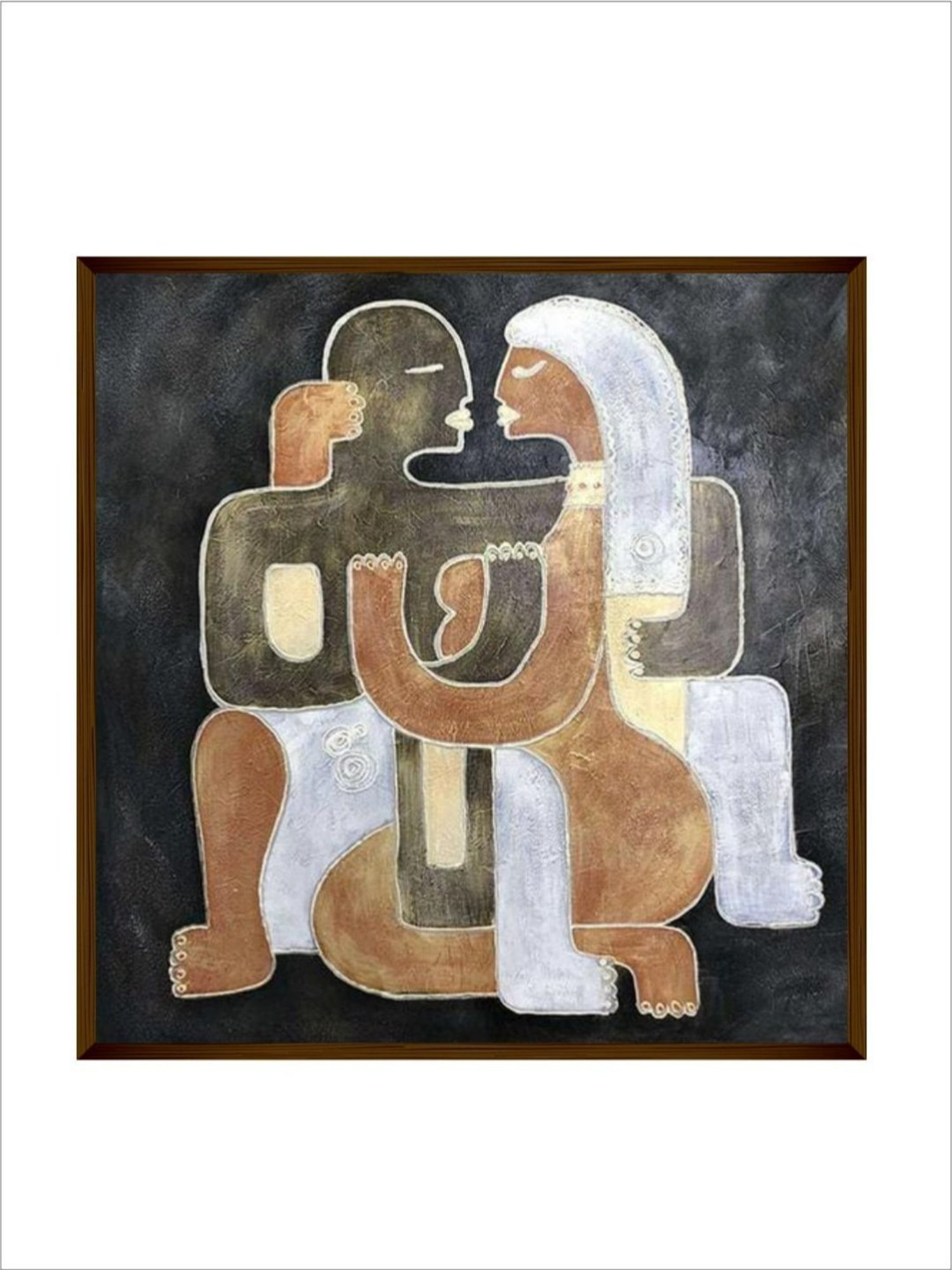 The Art House Abstract Multicolor Canvas Painting