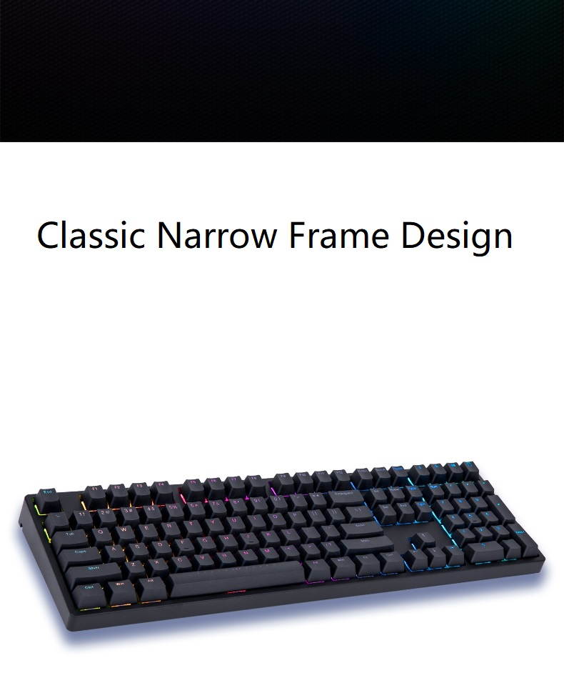 iKBC  F410 108-key RGB Backlit  Cherry MX Switch Mechanical Gaming Keyboard, N-key Rollover, PBT Keycaps