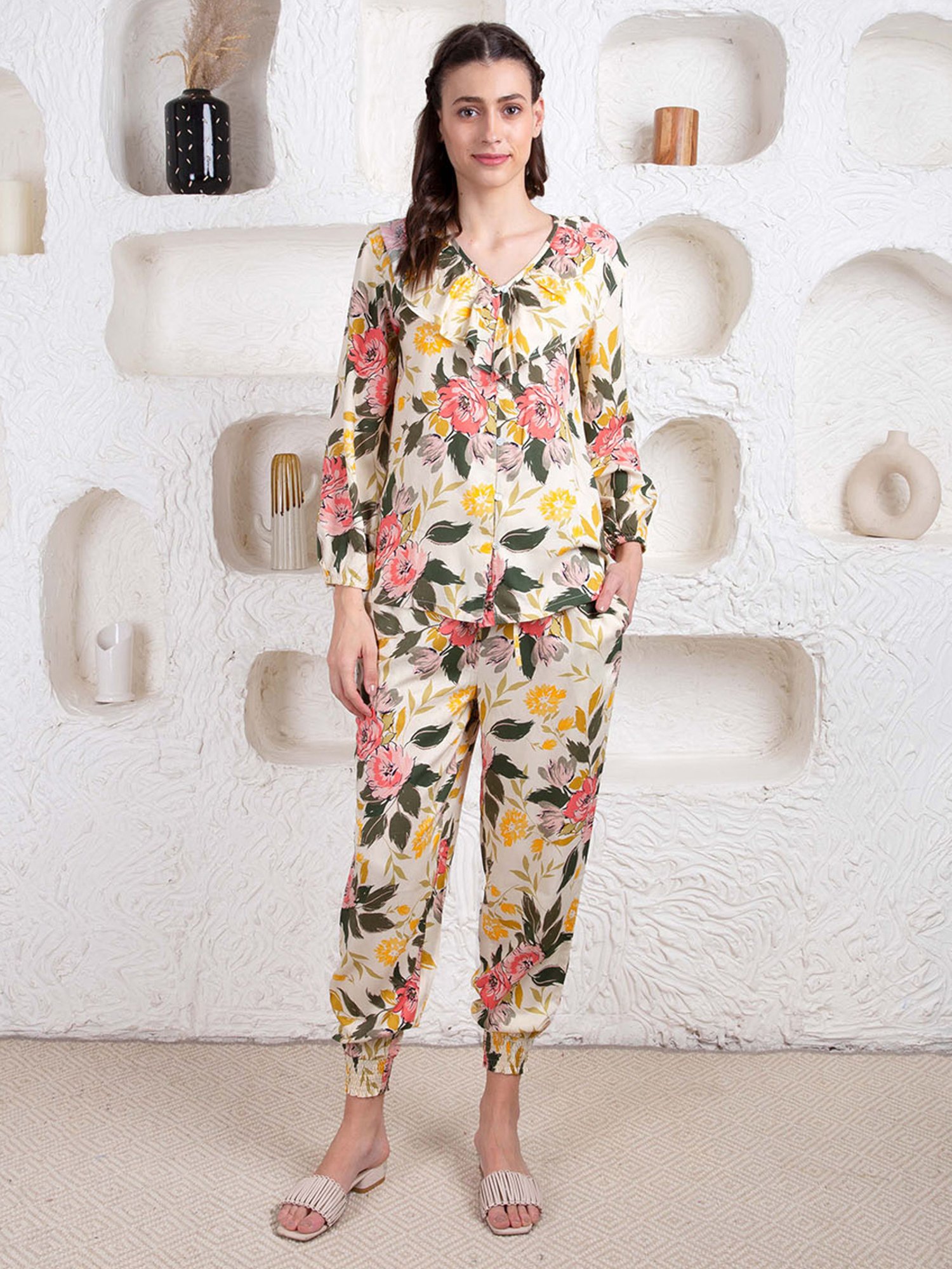 Dusk Attire Multicolor Kesia Pyjama Set