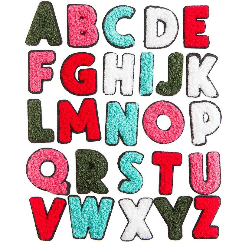 Bright Creations 82-Pack White Alphabet Letter and Number Iron On Patches for Applique, Sewing, Arts and Crafts, 1 In