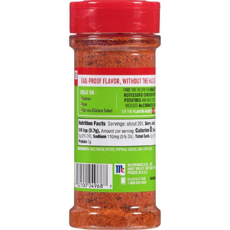 McCormick Perfect Pinch Gluten Free Rotisserie Chicken Seasoning - 5oz
