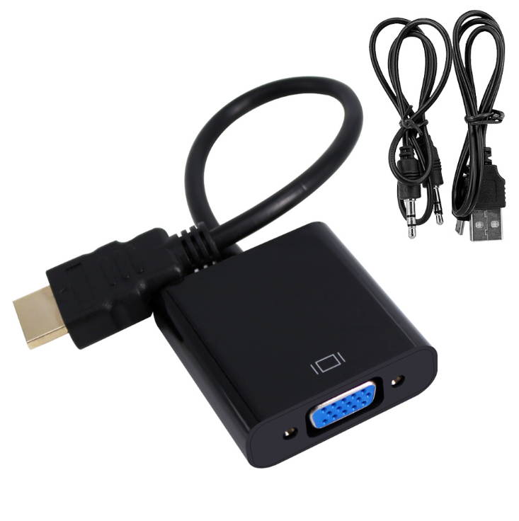 hdmi to vga hd adapter cable with audio power hdmi to vga video converter