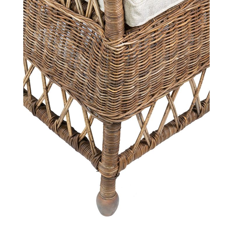 Monika Rattan Dining Chair Gray - East at Main