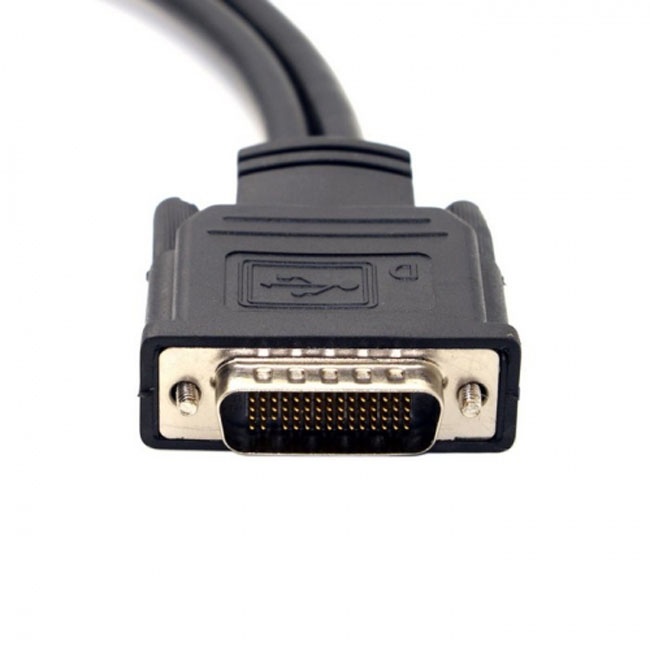 Jimier DMS-59 Male to DVI 24+5 Female & VGA RGB 15pin Female Splitter Extension 15cm DB-026