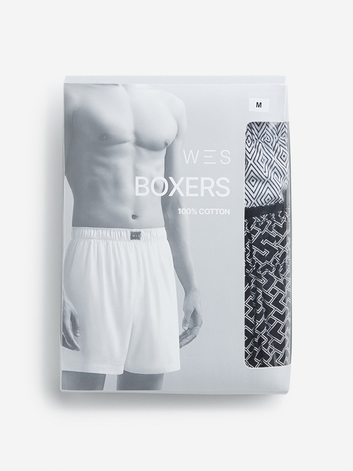 WES Lounge by Westside Black Printed Cotton Boxers - Pack of 2