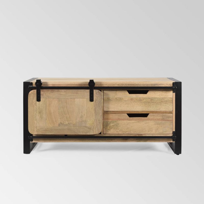 49" Gorman Boho TV Stand Natural/Black - Christopher Knight Home