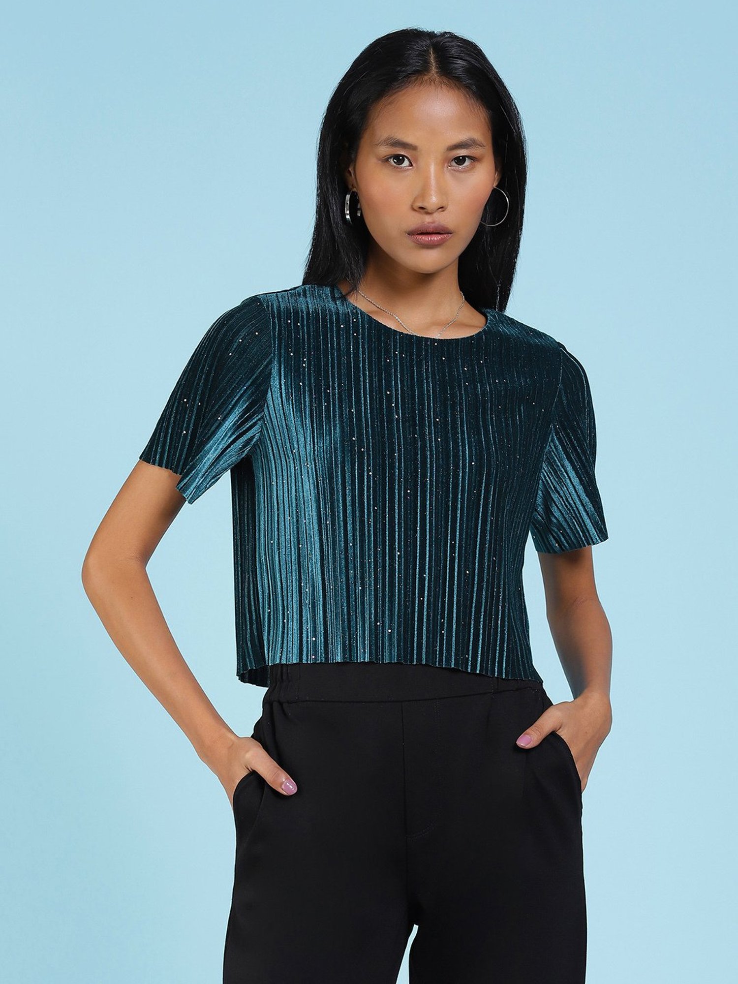 Label Ritu Kumar Teal Top