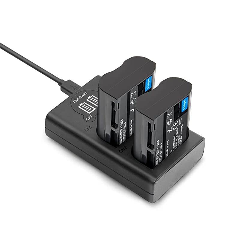ENEL1515a Battery Charger Set for Nikon ENEL15  2Pack 2000mAh Battery USBC Micro Dual Charger Compatible with Nikon D750 D7500 D850 D810 D810A D800 D800E D7200 D500 D610 D600