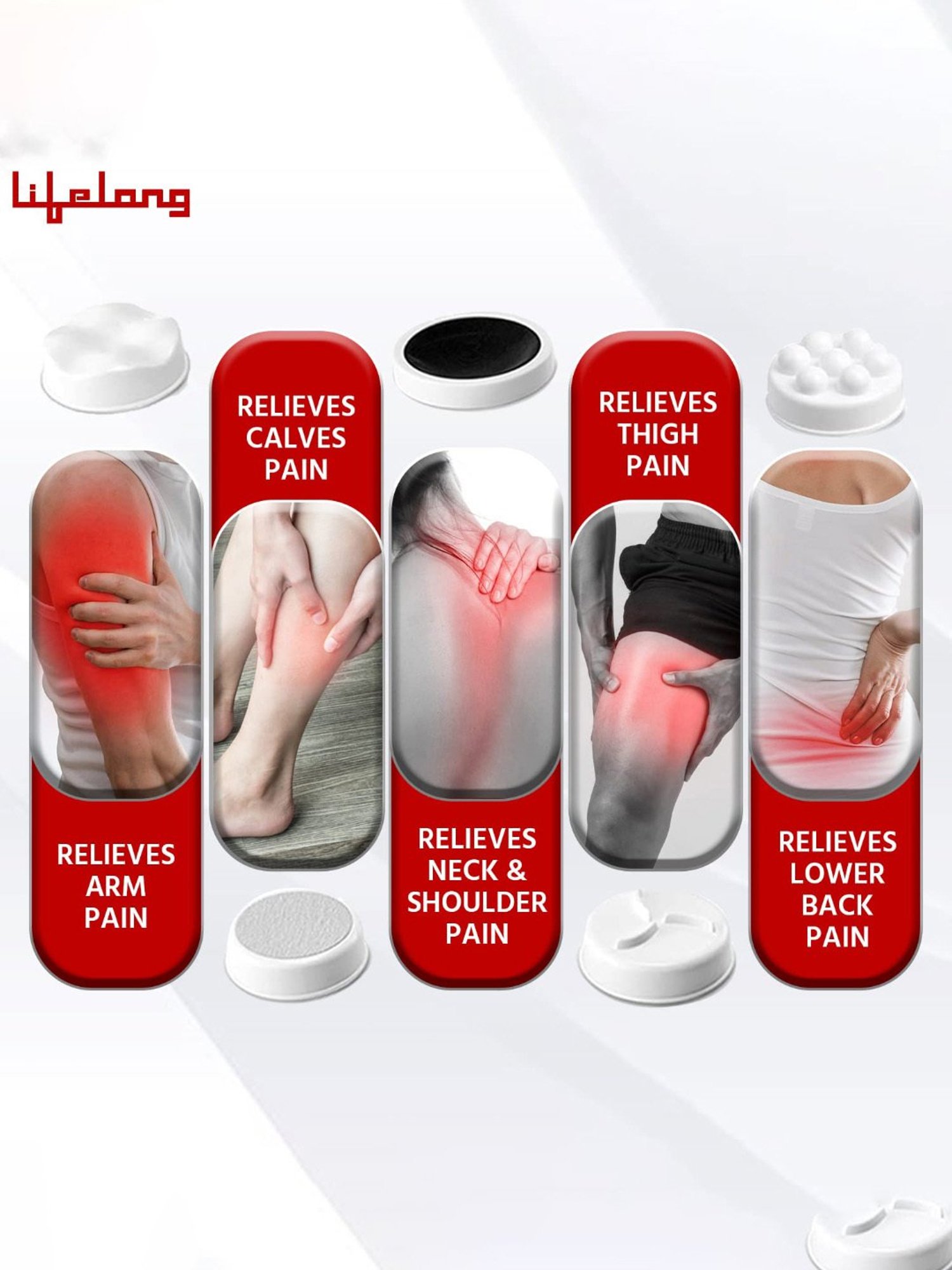 Lifelong LLM270 Electric Handheld Full Body Massager (Brown)