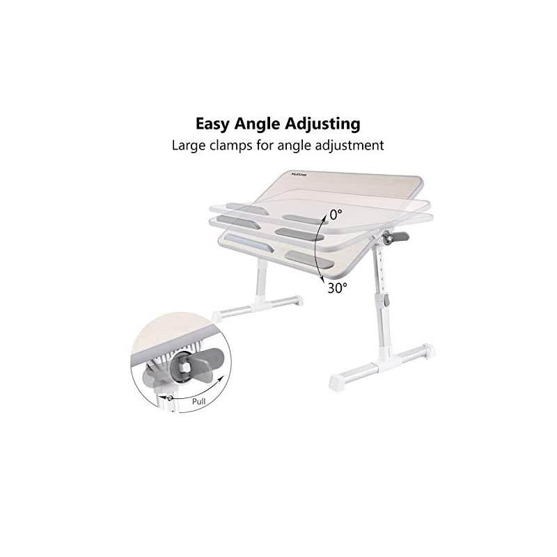 Laptop Bed Tray Table  Adjustable Laptop Bed Stand Portable Standing Table with Foldable Legs Foldable Lap Tablet Table for Sofa Couch Floor Medium Size