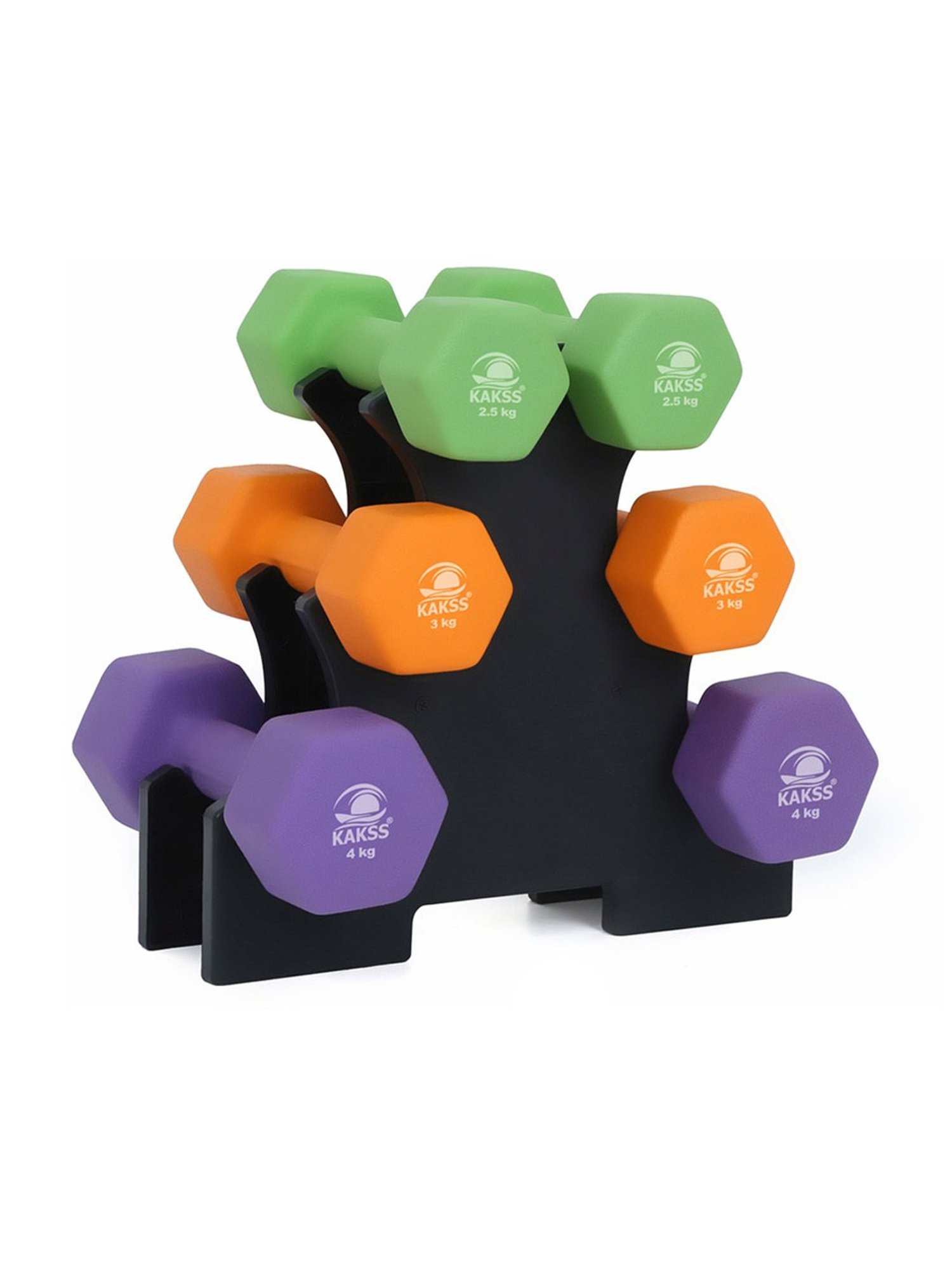 KAKSS Cast Iron NEOPRENE Coated Dumbbells (Multicolor) Size - 19KG