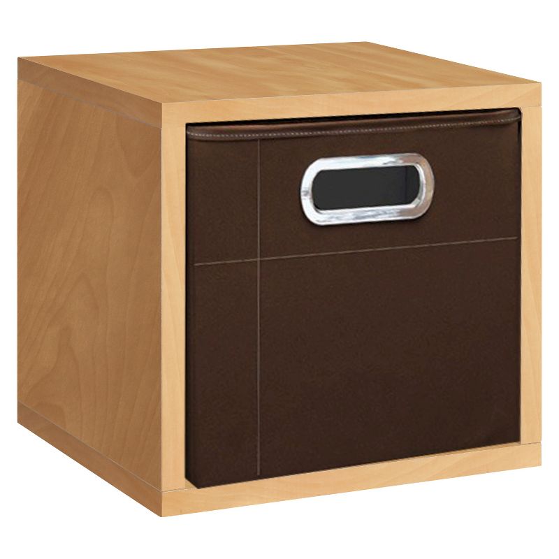 Way Basics Stackable Eco Cube Storage Cubby Organizer Natural Wood Grain