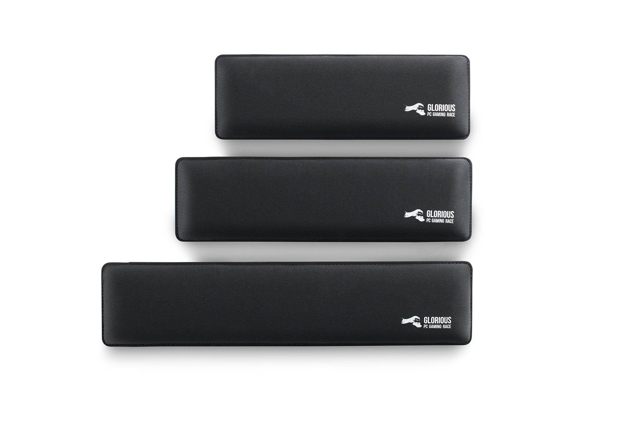 Glorious Gaming Wrist Pad/Rest - FULL STANDARD SIZE - Black - Mechanical Keyboards,Stitched Edges,Ergonomic | 17.5x4 inches/25mm Thick (GWR-100) Full Size (Black)