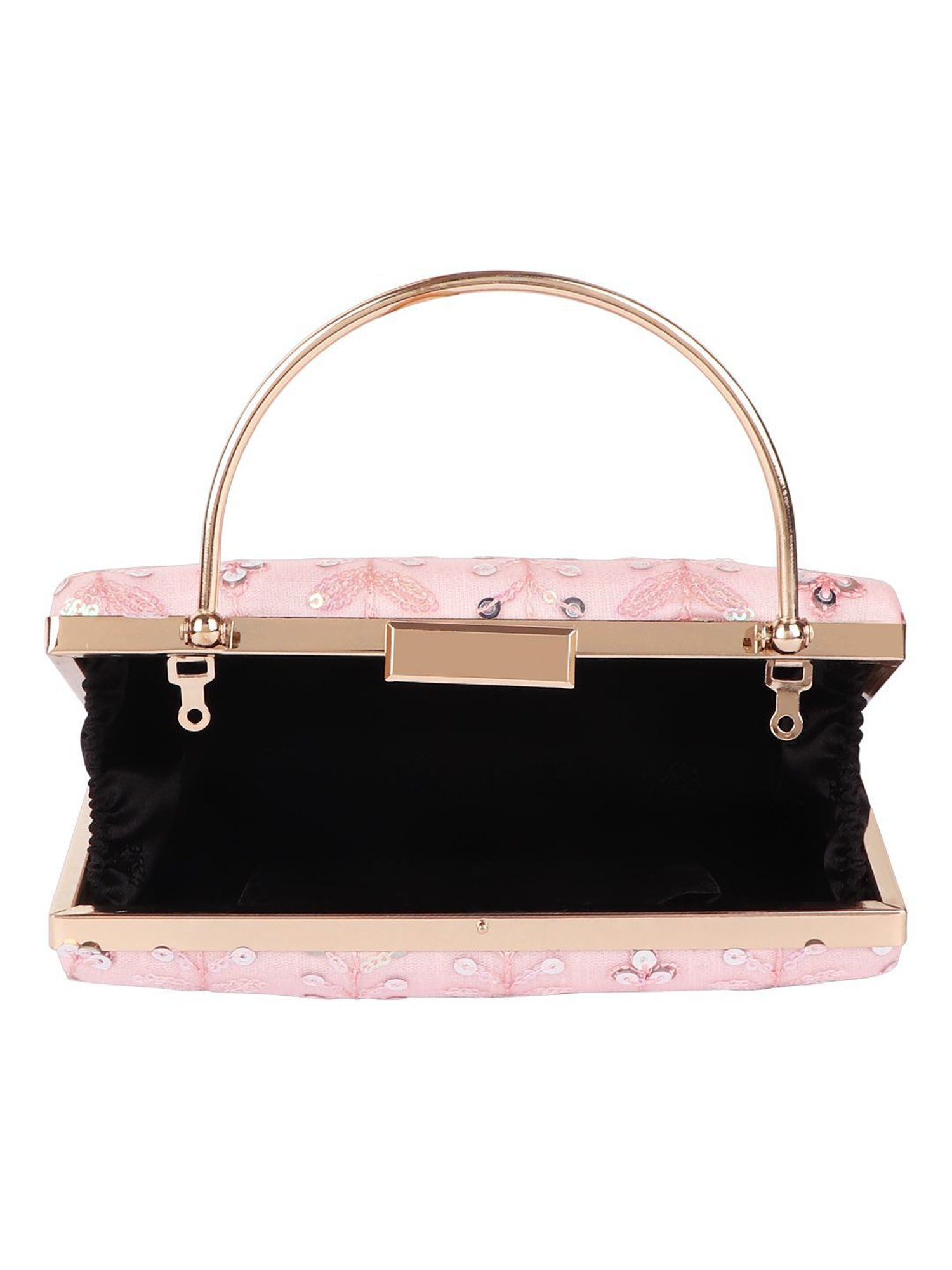 Horra Light Pink Embellished Clutch