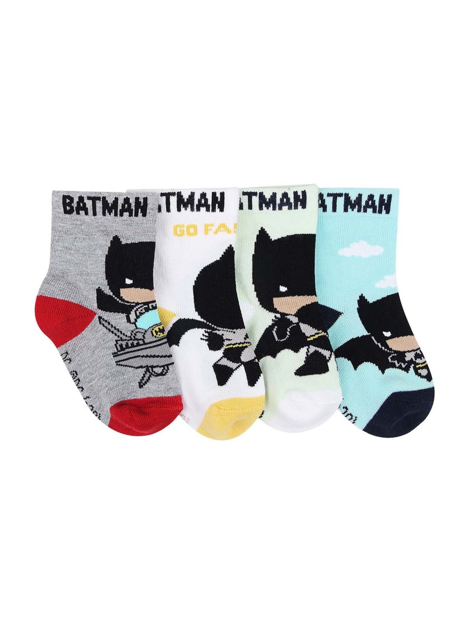 Bonjour Kids Multicolor Printed Socks - Pair of 4