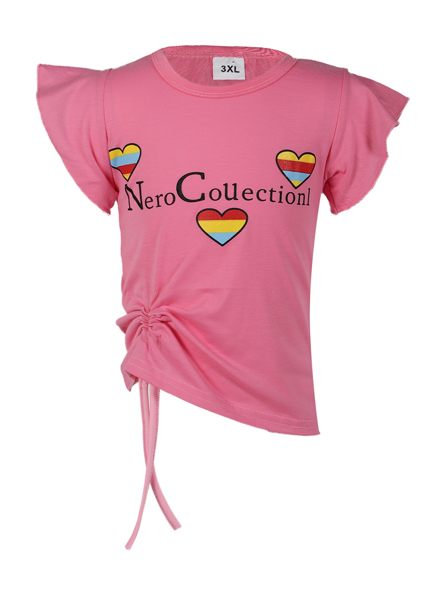 Passion Petals Kids Pink Cotton Printed Top