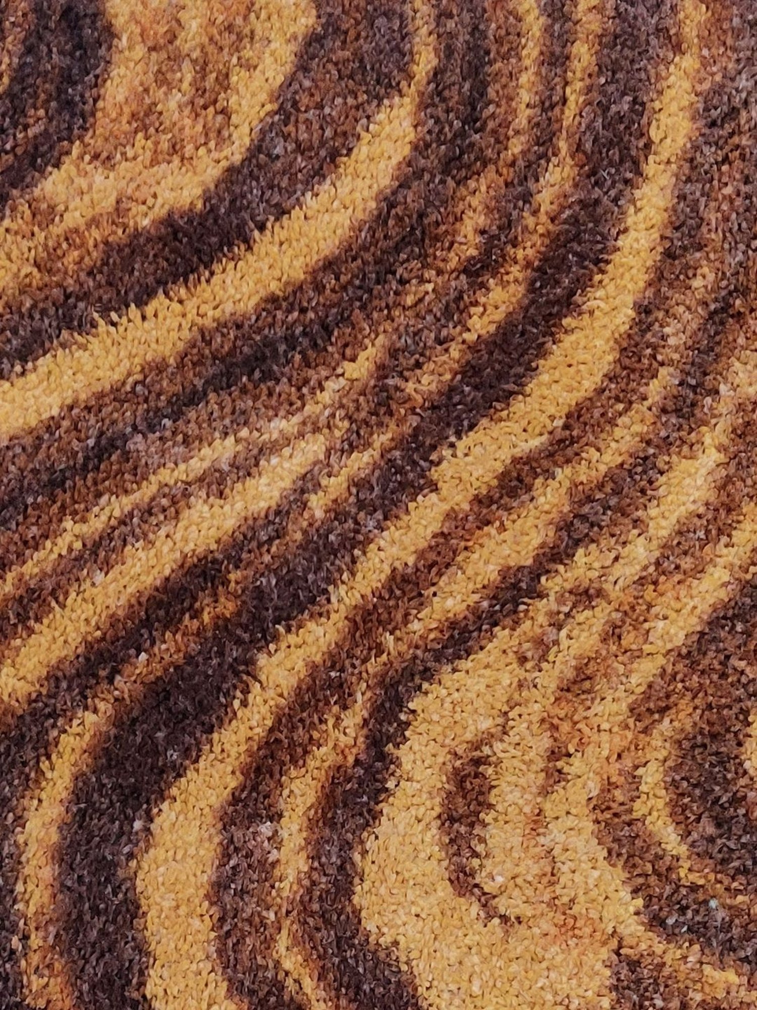 Bianca Brown & Khaki Microfibre Non-Slip Rug