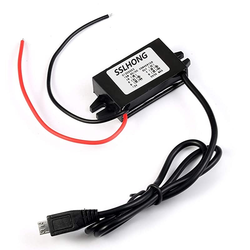 DC-DC Converter Step Down Module 12V to 5V Micro USB Output Buck Power Adapter