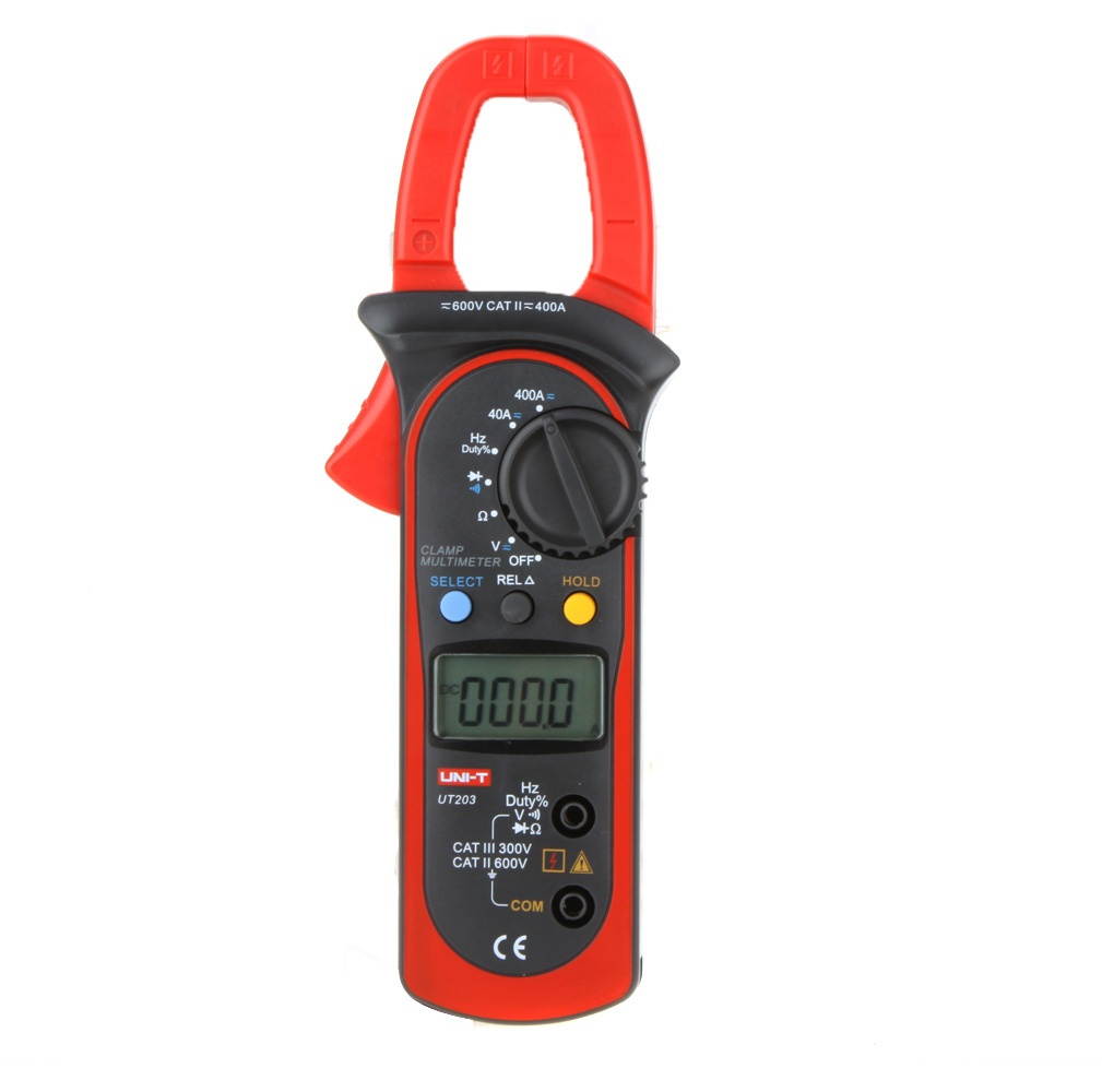 UNI-T UT203 400A AC/DC Auto Range Digital Clamp Multimeter w/Voltage Resistance Frequency Test