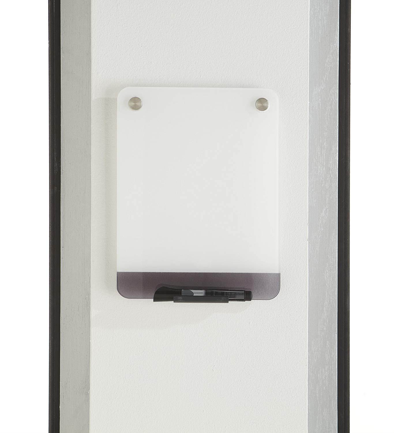 Iceberg ICE31110 Clarity Glass Dry Erase Personal Whiteboard, 9" Length x 12" Height