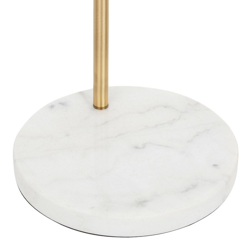 Marble and Metal March Contemporary Floor Lamp Gold (Includes LED Light Bulb) - LumiSource