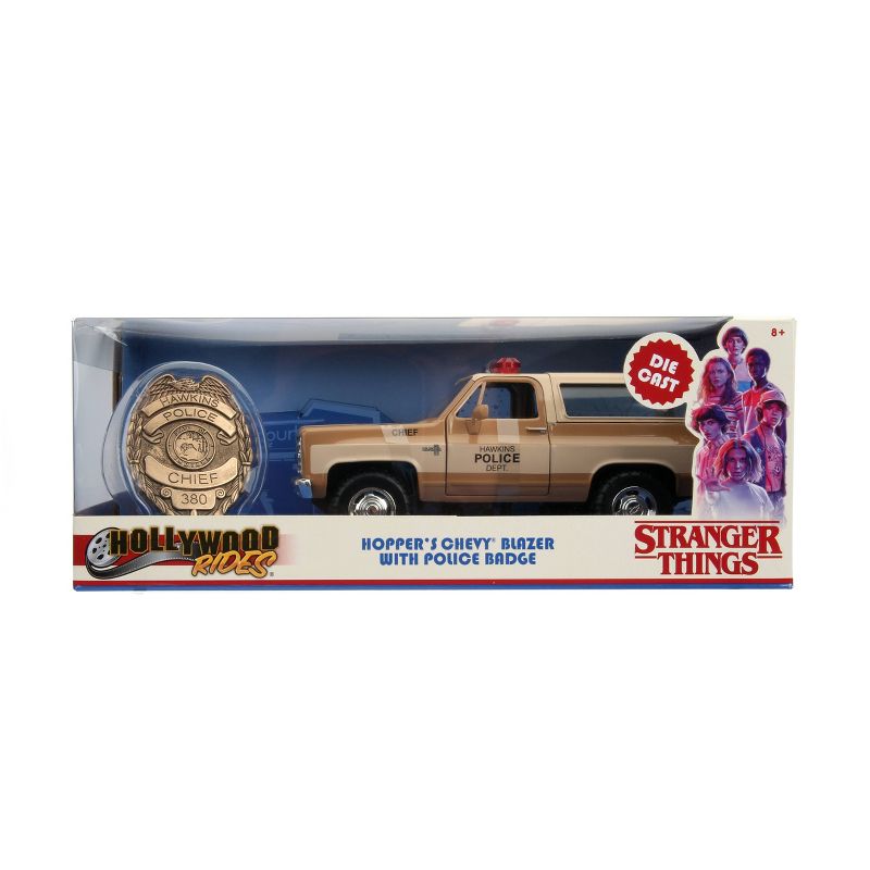 Hollywood Rides Stranger Things 1:24 Diecast - 1980 Chevy K5 Blazer with Badge