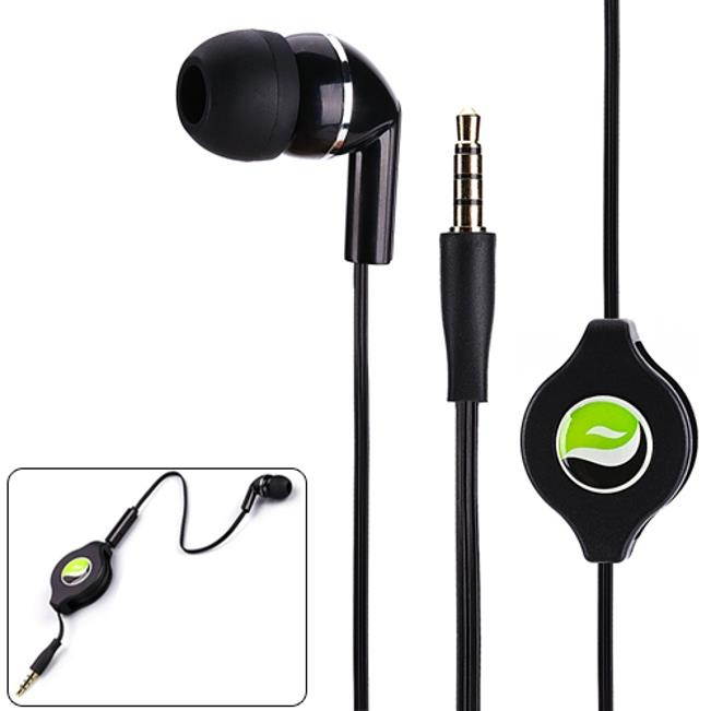 Premium Retractable Headset MONO Hands-free Earphone Mic for Motorola Droid Turbo 2 - Samsung Galaxy J3 J5 J7, Note 3 4 5 Edge Note8, S5 S6 Edge Edge+ S7 Edge S8 S8+, S9 S9+ R4W