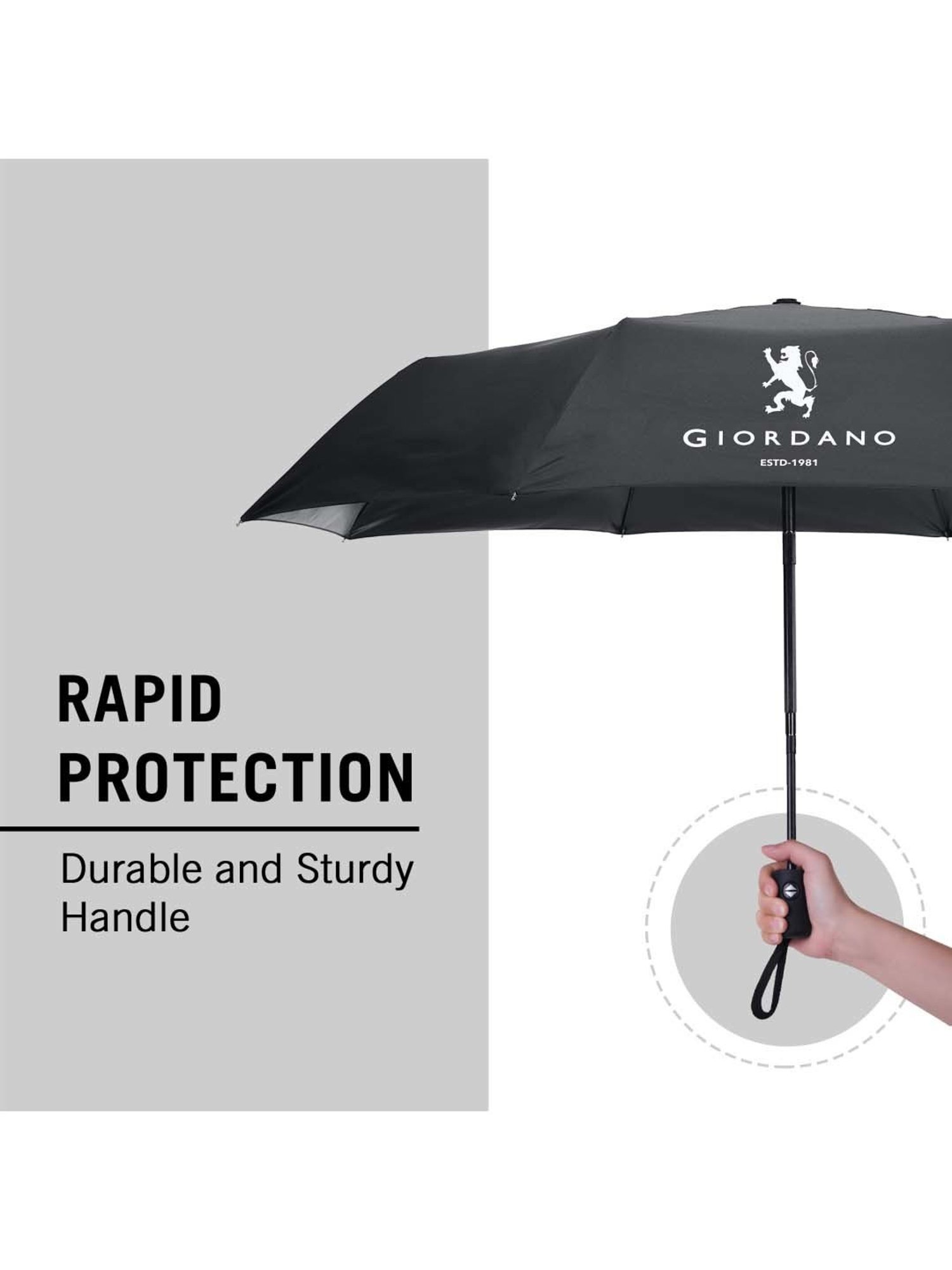 Giordano Black Logo Umbrella