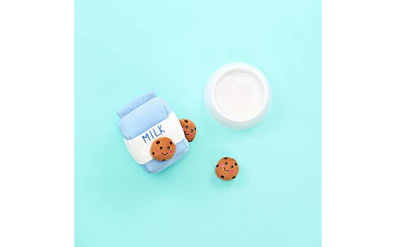 ZippyPaws - Food Miniz, Stuffed Squeaker Dog Toy and Replacement for Interactive Burrows - 3 Pack Cookies