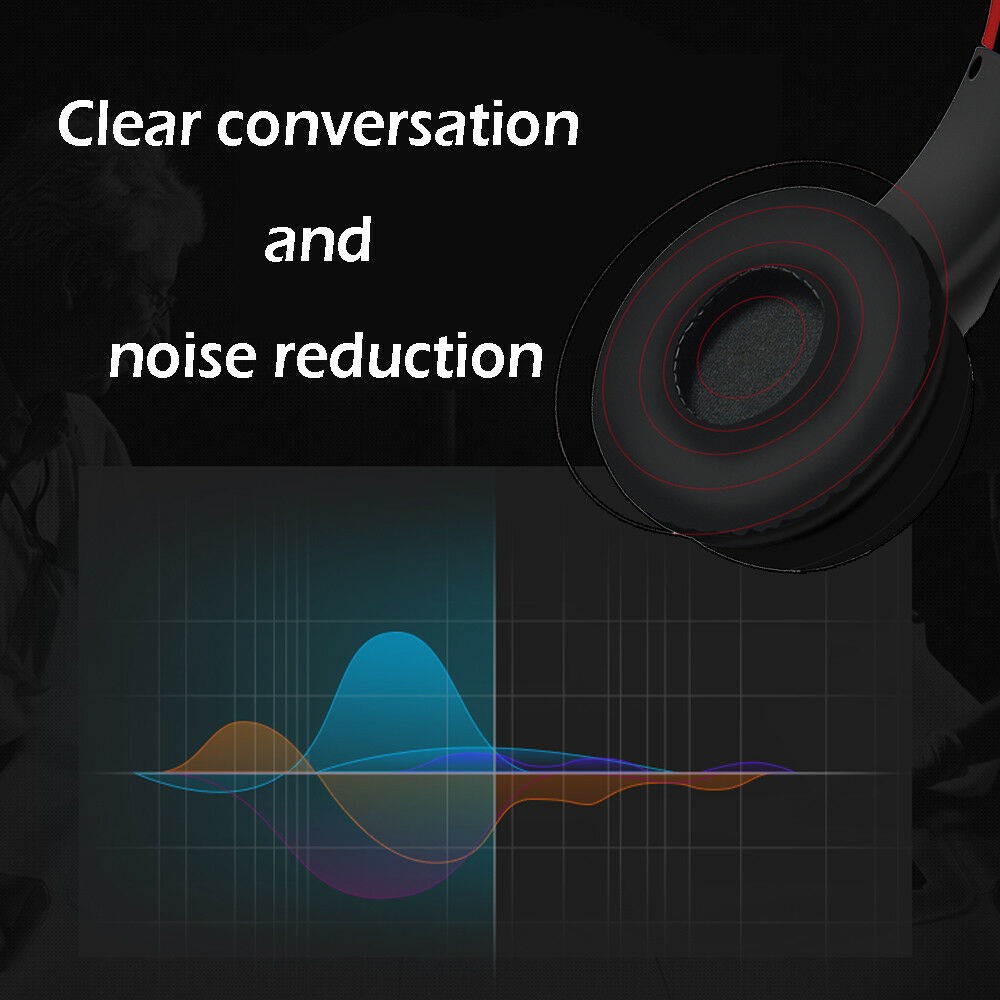 Foldable Bluetooth Headphones Wireless Headset Over Ear Noise Reduction Earphone