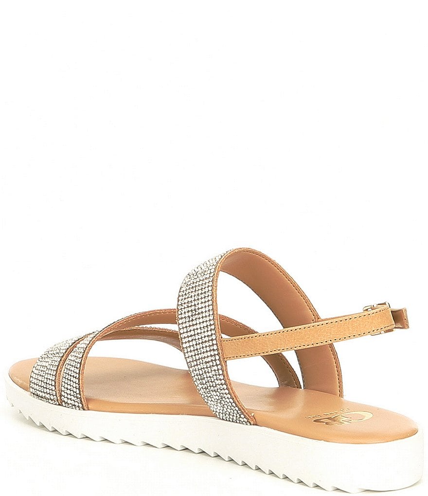 GB Lumi-Nous Rhinestone Embellished Flatform Sandals