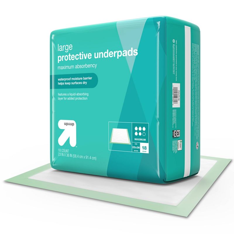 Protective Bed Underpads - Maximum Absorbency - Large - 18ct - up & up™