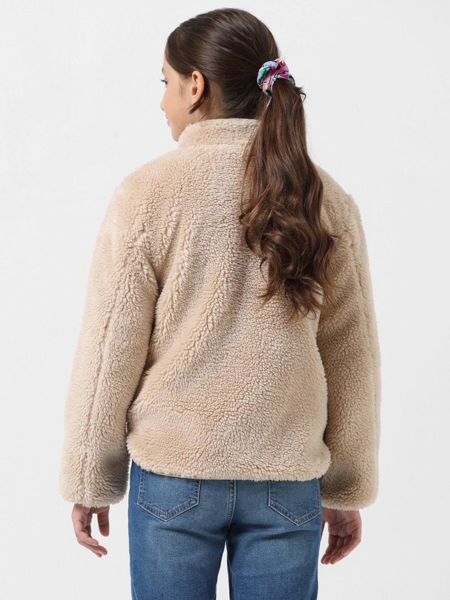 Elle Kids Black Self Pattern Jacket