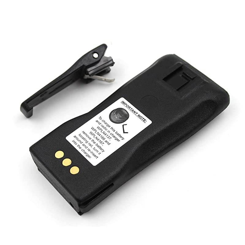 72V 1800mAh NiMH Battery NNTN4497 Compatible for Motorola Radio NNTN4496 CP040 CP150 CP200 CP200D CP380 CP200XLS EP450 EP450 PR400 GP3188 GP3688 Walkie Talkies with Belt Clip