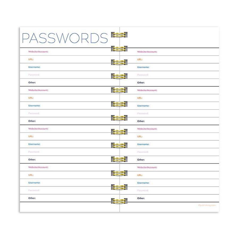 Undated Pocket Planner 3.5" x 6.5" Ultimate Weekly Spiral Pink Stripe - TF Publishing