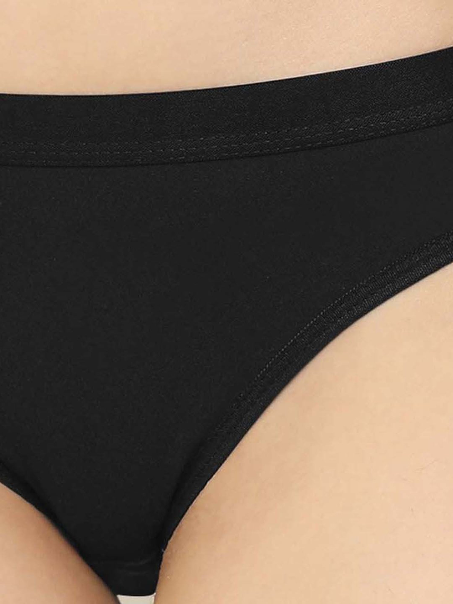 AROUSY Black Plain Bikini Panty