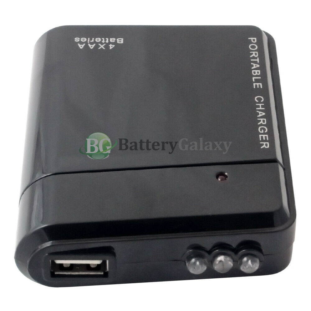 USB Emergency Portable 4AA Battery Charger for Phone  Galaxy 8/8+/S9/S9+