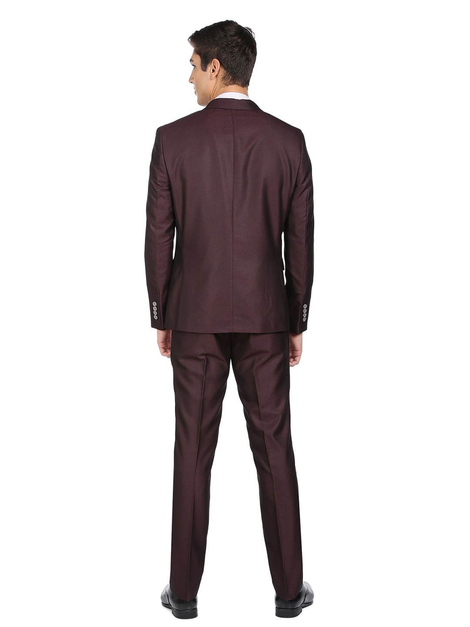 Parx Black Regular Fit Two Piece Suit