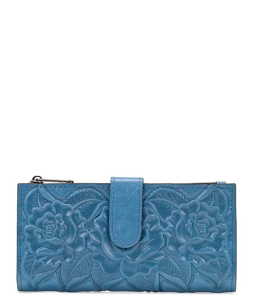 Patricia Nash Rose Tooling Collection Nazari Floral Leather Wallet