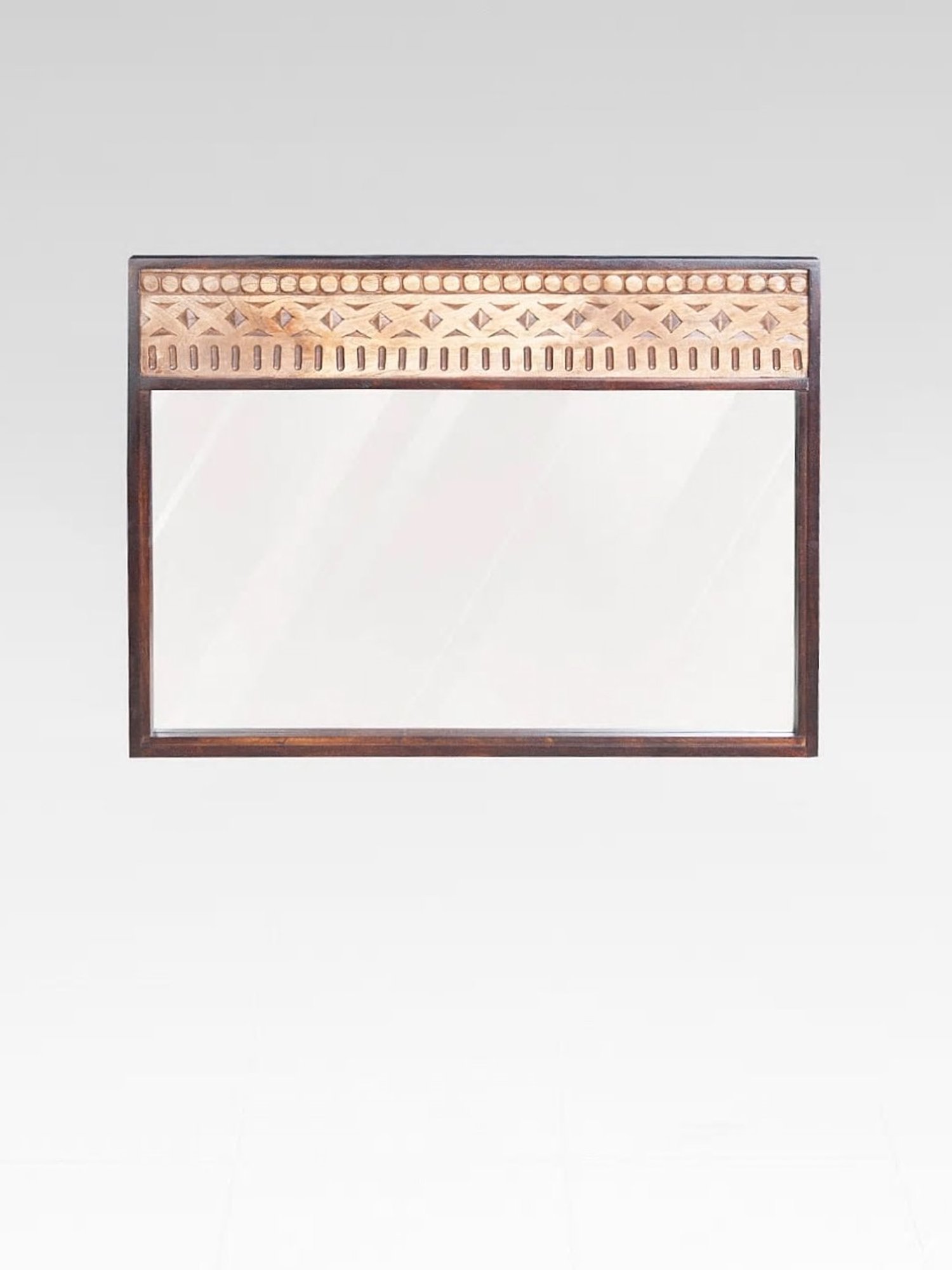 Fabindia Brown Mango Wood Wall Mirror