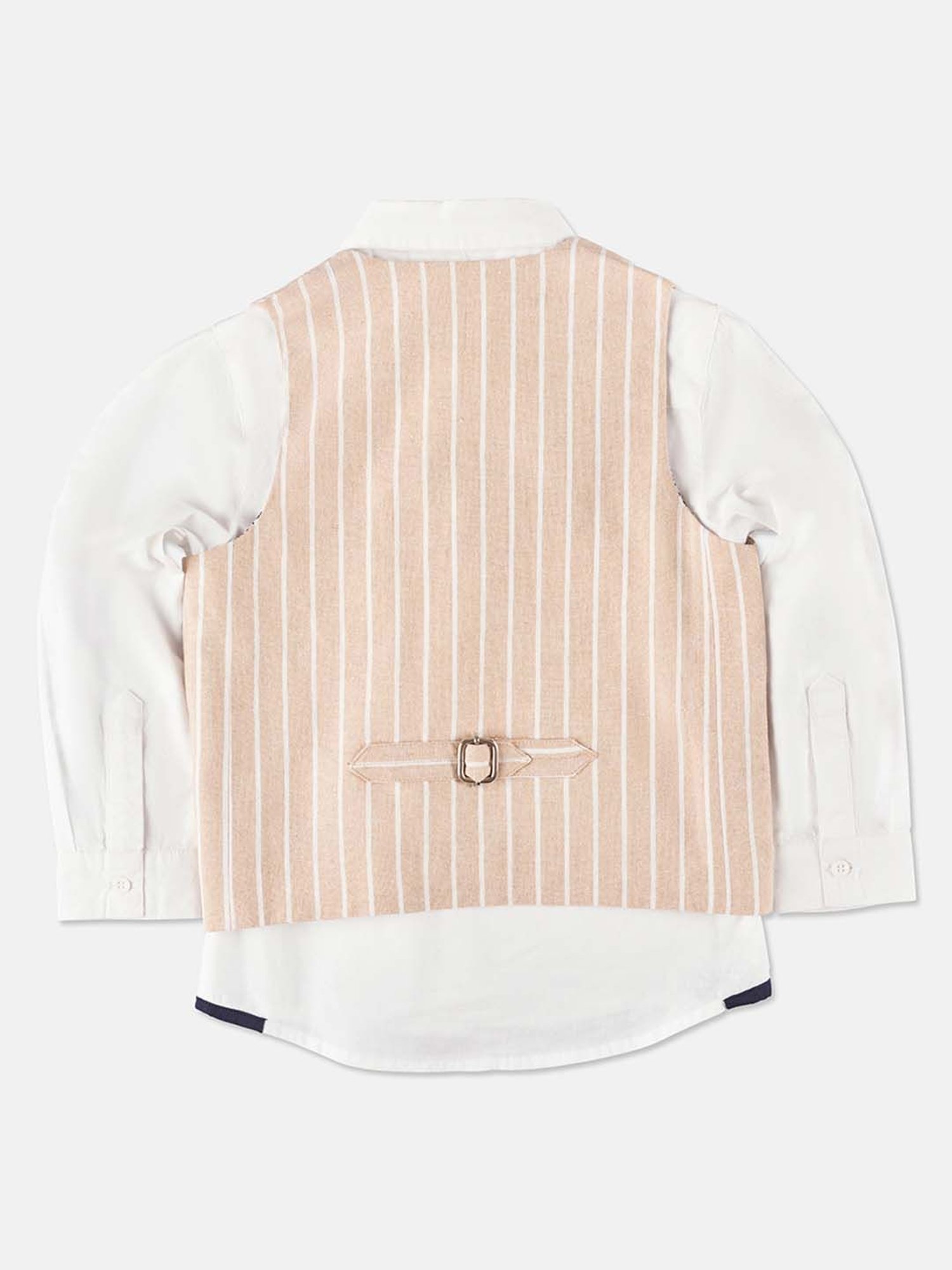 Angel & Rocket Kids Khaki Striped Waistcoat