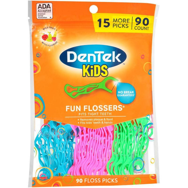 DenTek Kids Fun Flossers Floss Picks for Kids - 90ct