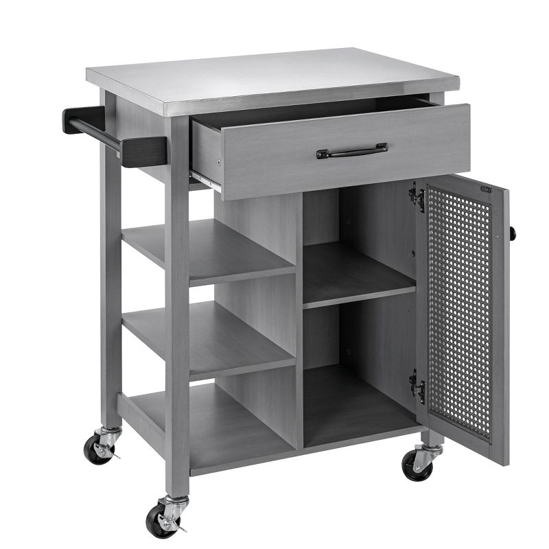 26" Kitchen Cart Gray - Home Essentials