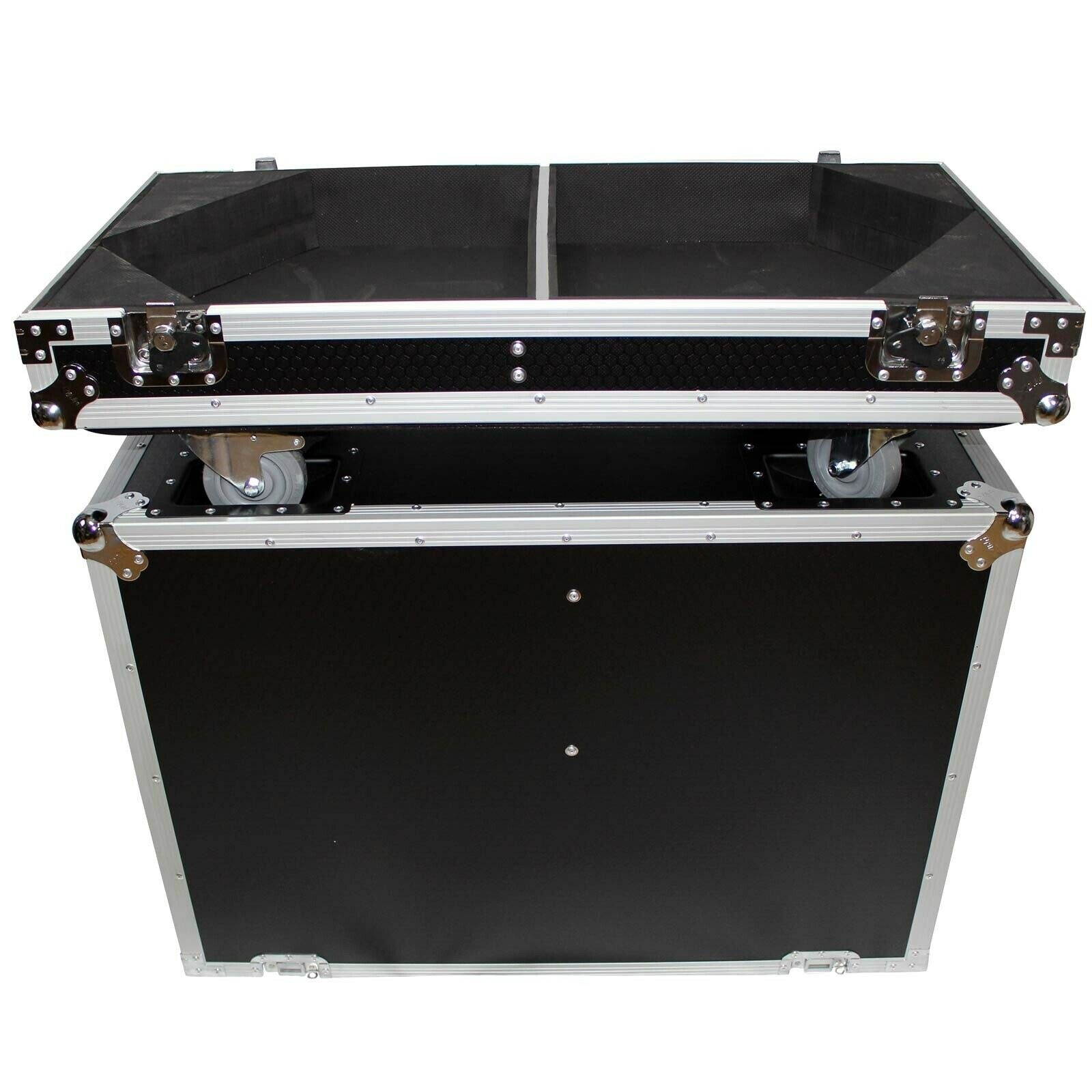 Fits 2x X-RCF-TT25-AX2W II High Definition Two-Way Speaker Flight Case with 4 inch Wheels