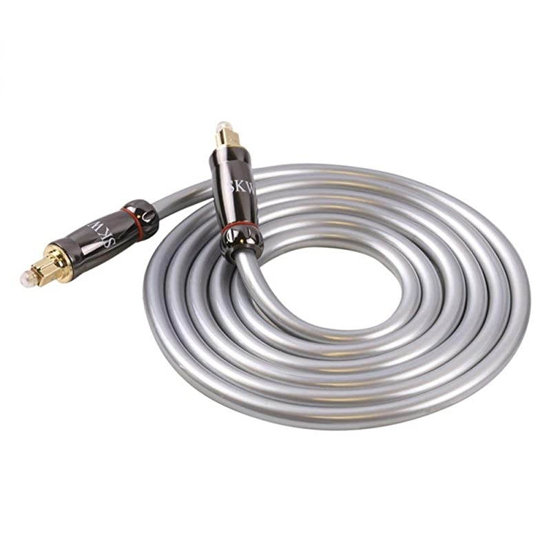 Optical Digital Audio Cable Home Theater Fiber Optic Toslink Male to Male Gold Plated Optical Cables Best for Playstation Xbox PRO Series6 Feet