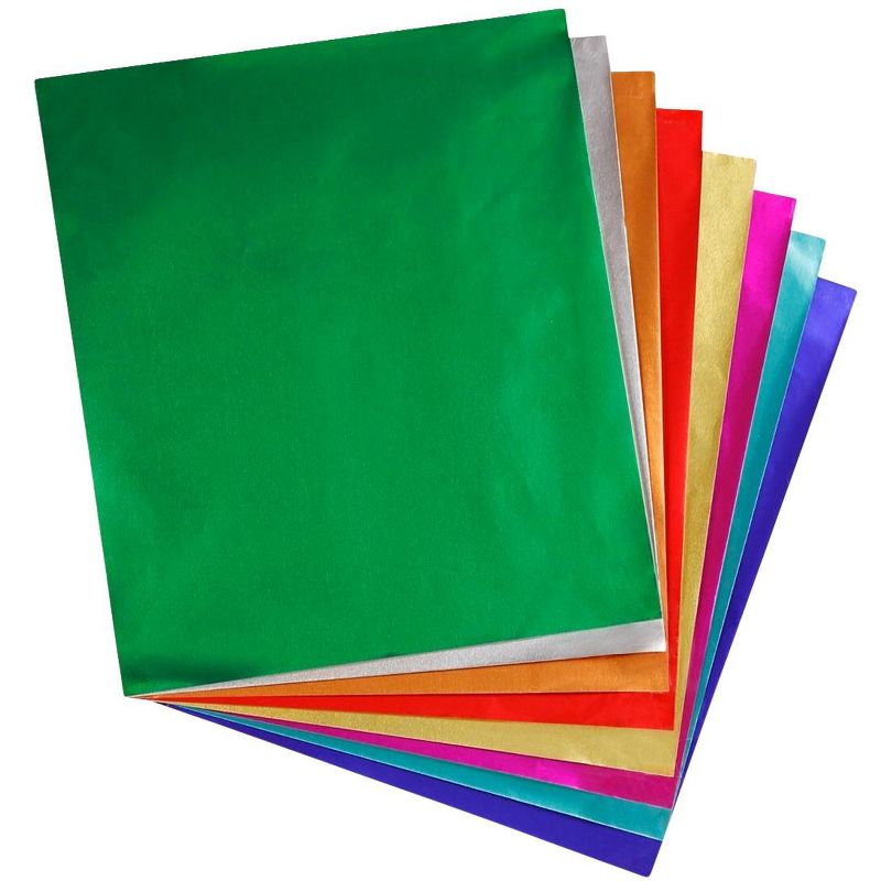 Hygloss Metallic Foil Paper, 8-1/2 x 10 Inches, Assorted Colors, 24 Sheets