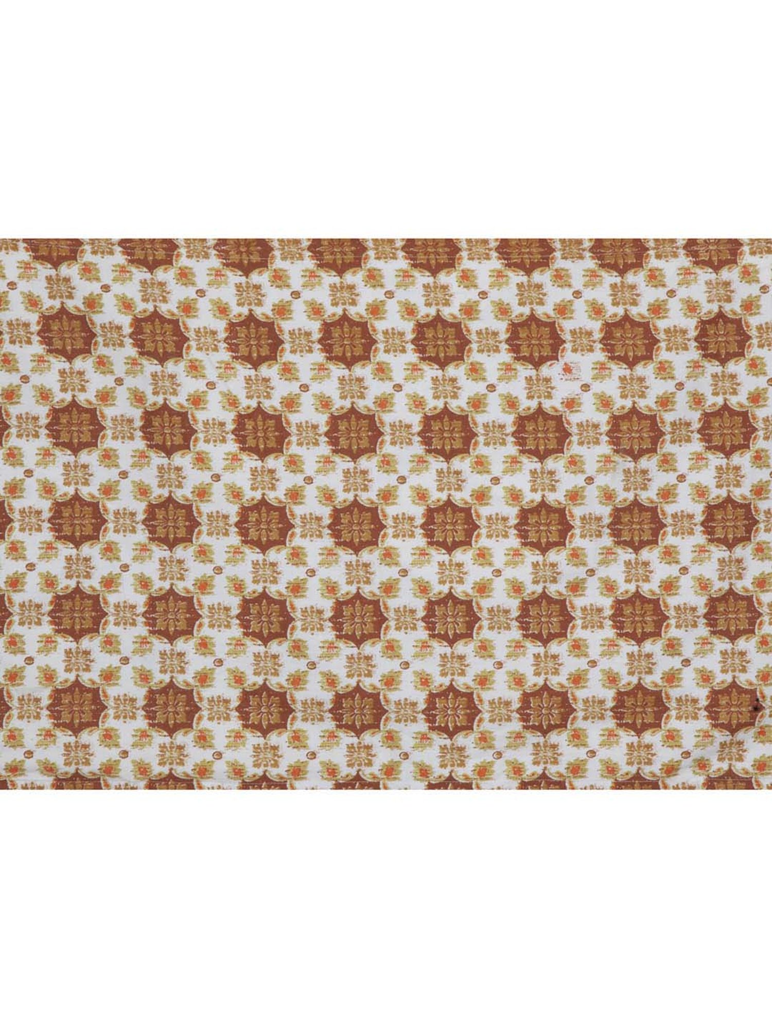 Romee Mustard & Beige 210 TC Bed Sheet Set